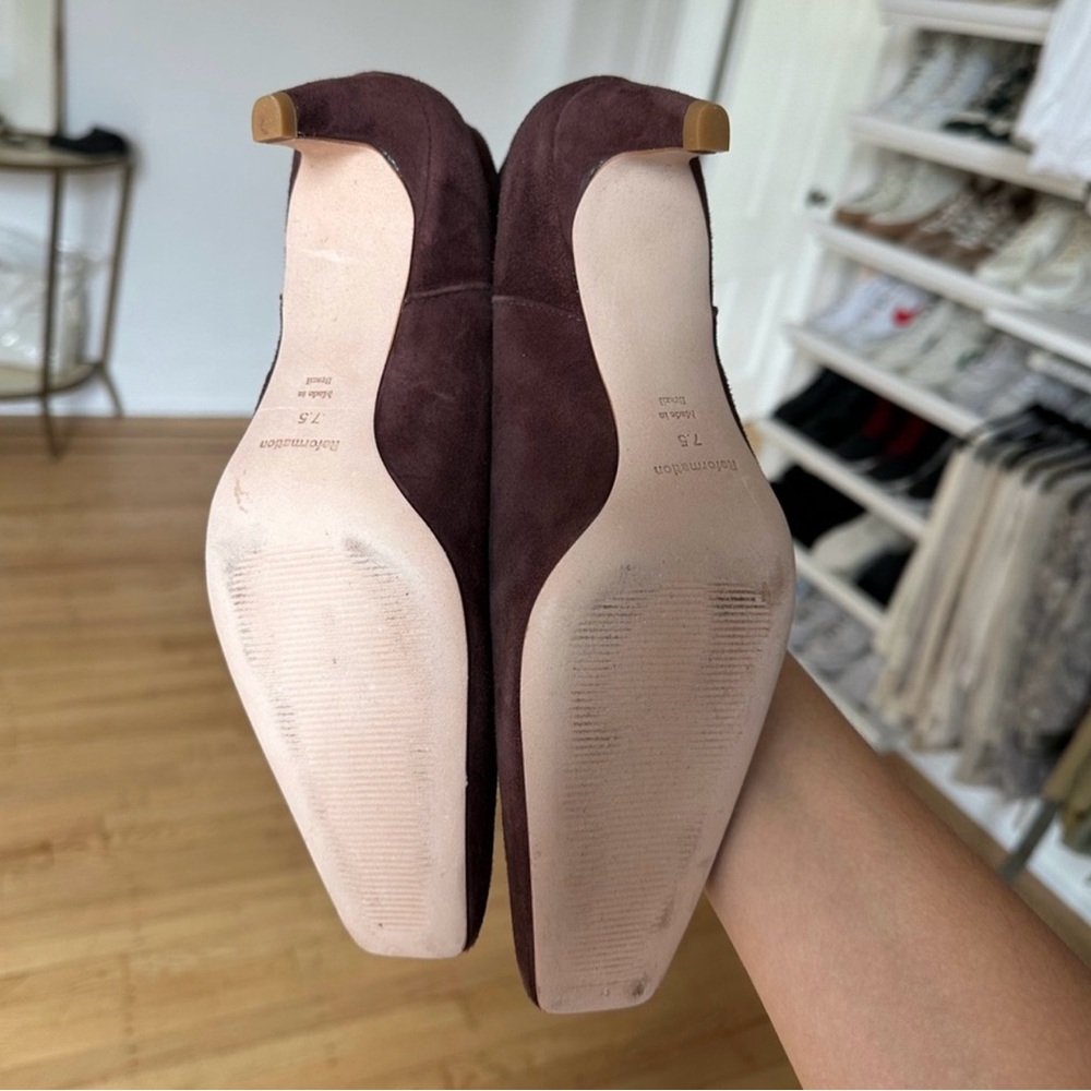 Reformation Remy Boot Chocolate Brown Suede Boots 7.5